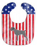 USA Patriotic German Wirehaired Pointer Baby Bib Easy-Clean Baby Bib Baby Feeding Accessory Baby Mealtime Essential, 10 x 13, Multicolor