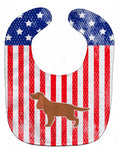 USA Patriotic English Cocker Spaniel Baby Bib Easy-Clean Baby Bib Baby Feeding Accessory Baby Mealtime Essential, 10 x 13, Multicolor