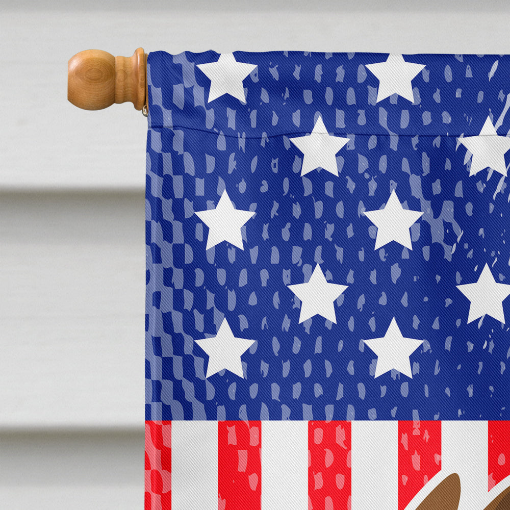 USA Patriotic Corgi House Flag 28x40 Porch Sleeve Pole Decorative Outside Yard Banner Artwork Wall Hanging, Polyester