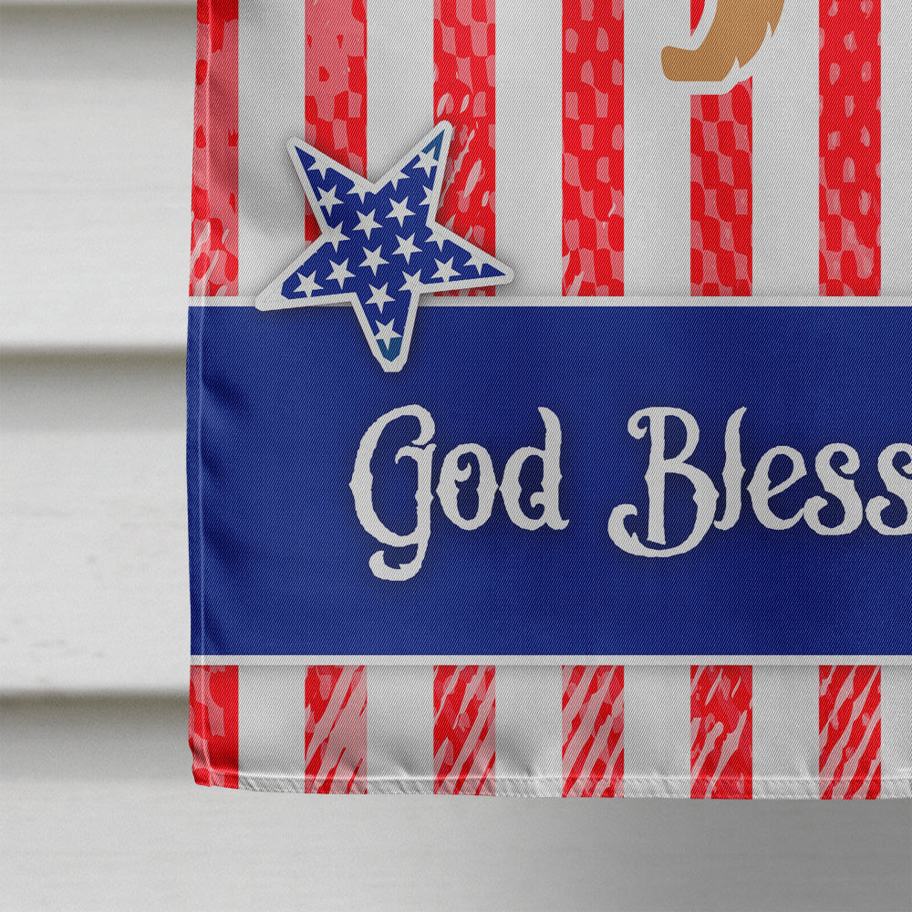 USA Patriotic Caucasian Shepherd Dog House Flag 28x40 Porch Sleeve Pole Decorative Outside Yard Banner Artwork Wall Hanging, Polyester