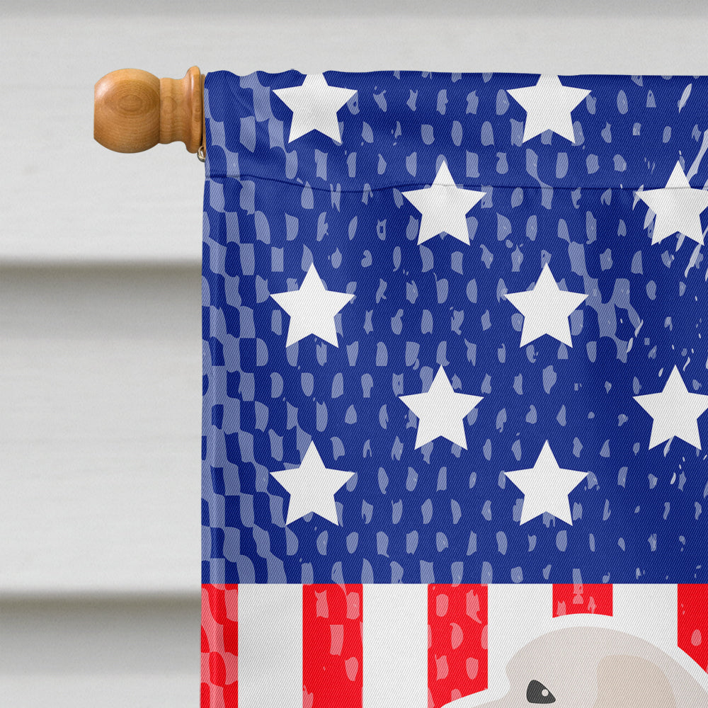 USA Patriotic Polish Tatra Sheepdog House Flag 28x40 Porch Sleeve Pole Decorative Outside Yard Banner Artwork Wall Hanging, Polyester
