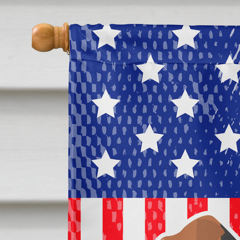 USA Patriotic Airedale Terrier House Flag 28x40 Porch Sleeve Pole Decorative Outside Yard Banner Artwork Wall Hanging, Polyester