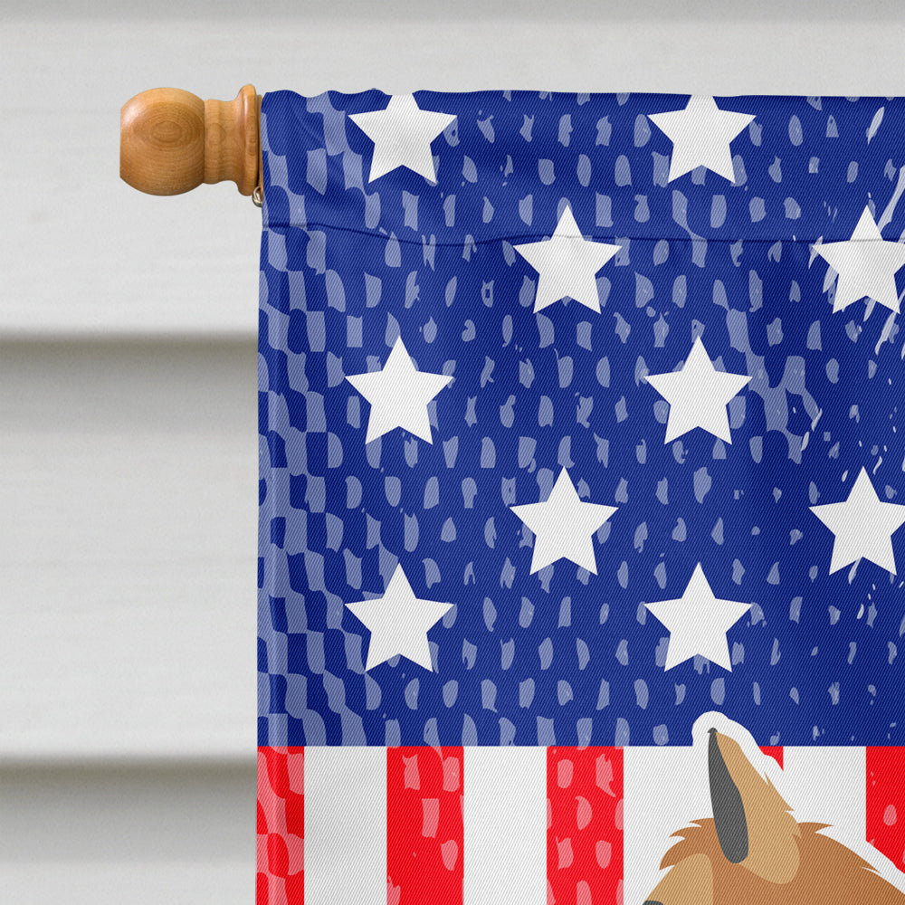 USA Patriotic Belgian Shepherd House Flag 28x40 Porch Sleeve Pole Decorative Outside Yard Banner Artwork Wall Hanging, Polyester