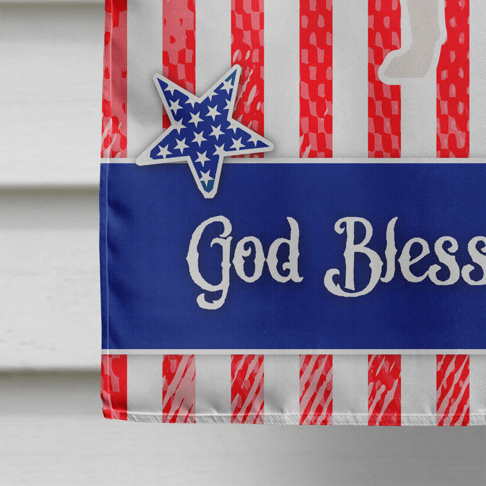 USA Patriotic Siberian Husky House Flag 28x40 Porch Sleeve Pole Decorative Outside Yard Banner Artwork Wall Hanging, Polyester
