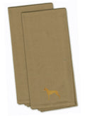 Pharaoh Hound Tan Embroidered Towel Set of 2 Decorative Bathroom Guest Hand Towel for Hand, Face, Tea, Dishcloth, 19 X 25, Tan