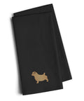 Norfolk Terrier Black Embroidered Towel Set of 2 Decorative Bathroom Guest Hand Towel for Hand, Face, Tea, Dishcloth, 19 X 25, Black