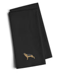 German Shepherd Black Embroidered Towel Set of 2 Decorative Bathroom Guest Hand Towel for Hand, Face, Tea, Dishcloth, 19 X 25, Black