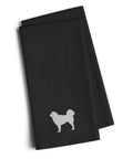 Polish Tatra Sheepdog Black Embroidered Towel Set of 2 Decorative Bathroom Guest Hand Towel for Hand, Face, Tea, Dishcloth, 19 X 25, Black