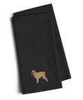 Brussels Griffon Black Embroidered Towel Set of 2 Decorative Bathroom Guest Hand Towel for Hand, Face, Tea, Dishcloth, 19 X 25, Black