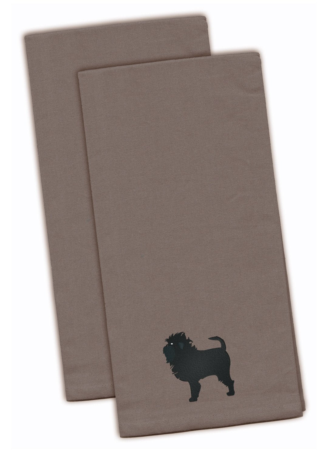 Affenpinscher Gray Embroidered Towel Set of 2