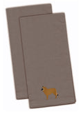 Belgian Shepherd Gray Embroidered Towel Set of 2