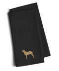 Bullmastiff Black Embroidered Towel Set of 2 Decorative Bathroom Guest Hand Towel for Hand, Face, Tea, Dishcloth, 19 X 25, Black