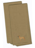 Bullmastiff Tan Embroidered Towel Set of 2 Decorative Bathroom Guest Hand Towel for Hand, Face, Tea, Dishcloth, 19 X 25, Tan