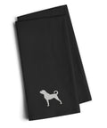 Anatolian Shepherd Black Embroidered Towel Set of 2 Decorative Bathroom Guest Hand Towel for Hand, Face, Tea, Dishcloth, 19 X 25, Black
