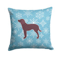 Winter Snowflake American Water Spaniel Decorative Throw Pillow 14x14 Indoor Outdoor Accent Cushion, Fabric Cover with Insert for Sofa, Bed, Porch & Living Room