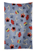 Dalmatian Dog House Collection Kitchen Towel Velour Plush Front and Cotton Loop Back Machine Washable