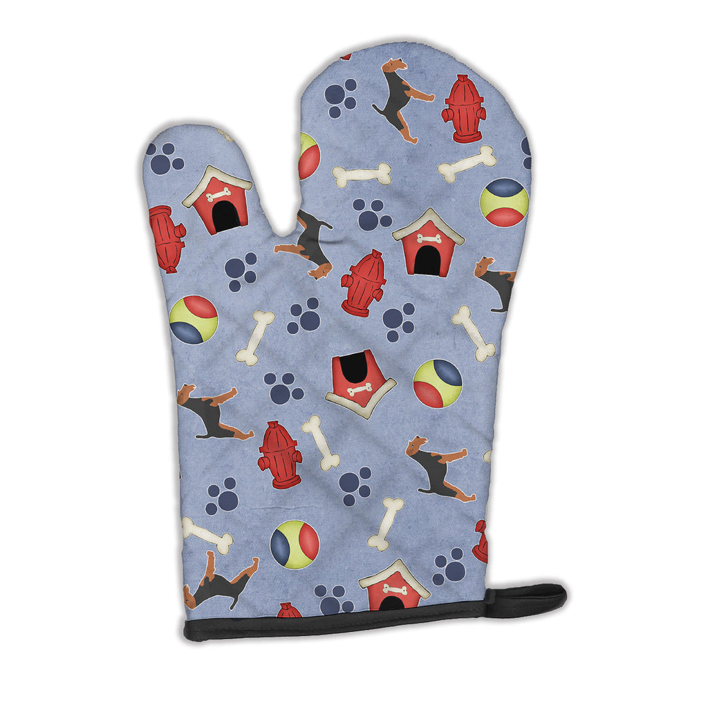 Welsh Terrier Dog House Collection Oven Mitt Heat Resistant Thick Oven Mitt for Hot Pans and Oven, Kitchen Mitt Protect Hands, Cooking Baking Glove