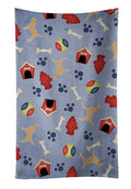 Border Terrier Dog House Collection Kitchen Towel Velour Plush Front and Cotton Loop Back Machine Washable