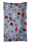 Bedlington Terrier Dog House Collection Kitchen Towel Velour Plush Front and Cotton Loop Back Machine Washable