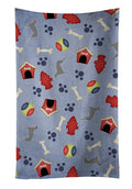 Scottish Deerhound Dog House Collection Kitchen Towel Velour Plush Front and Cotton Loop Back Machine Washable