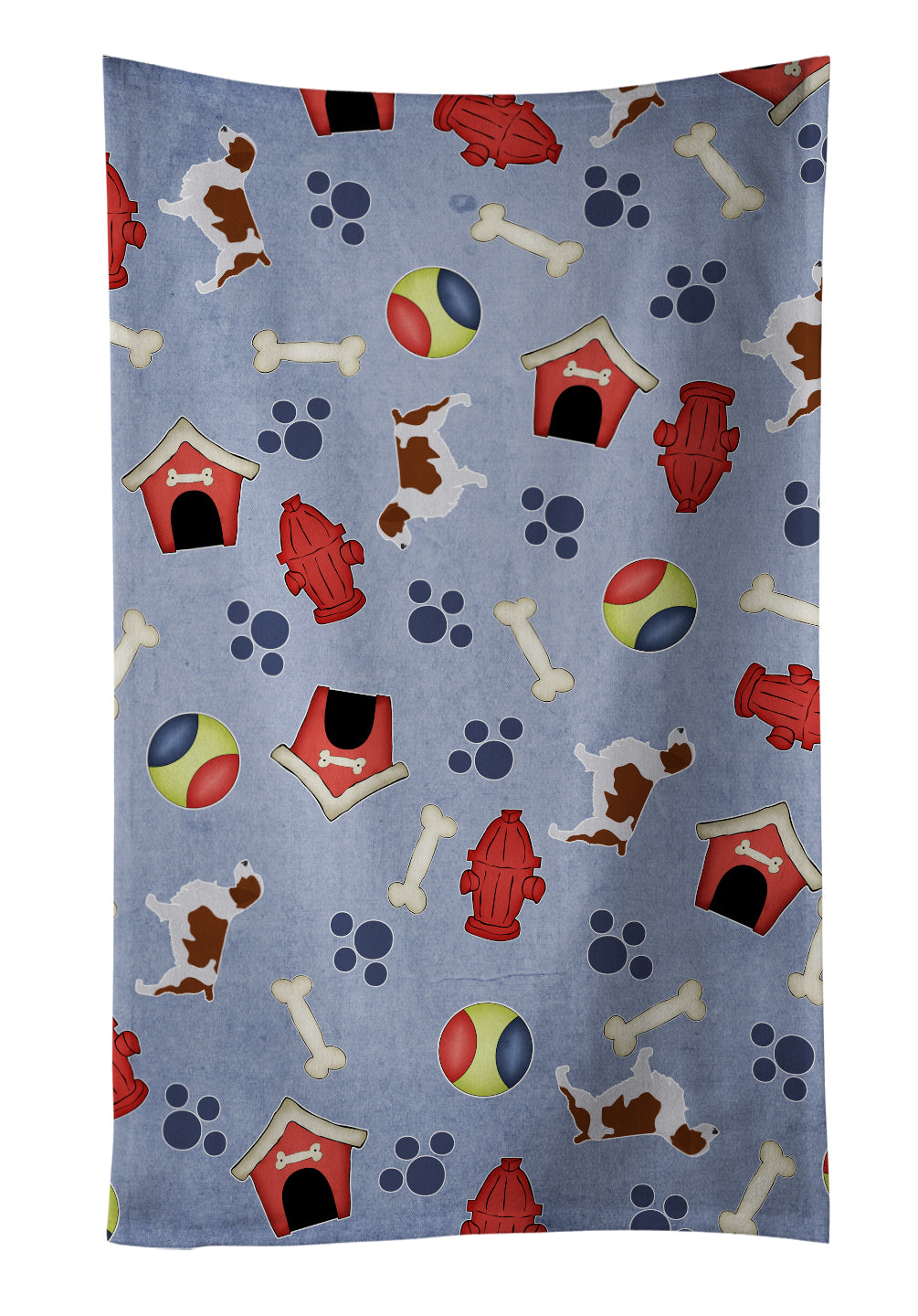 Welsh Springer Spaniel Dog House Collection Kitchen Towel Velour Plush Front and Cotton Loop Back Machine Washable