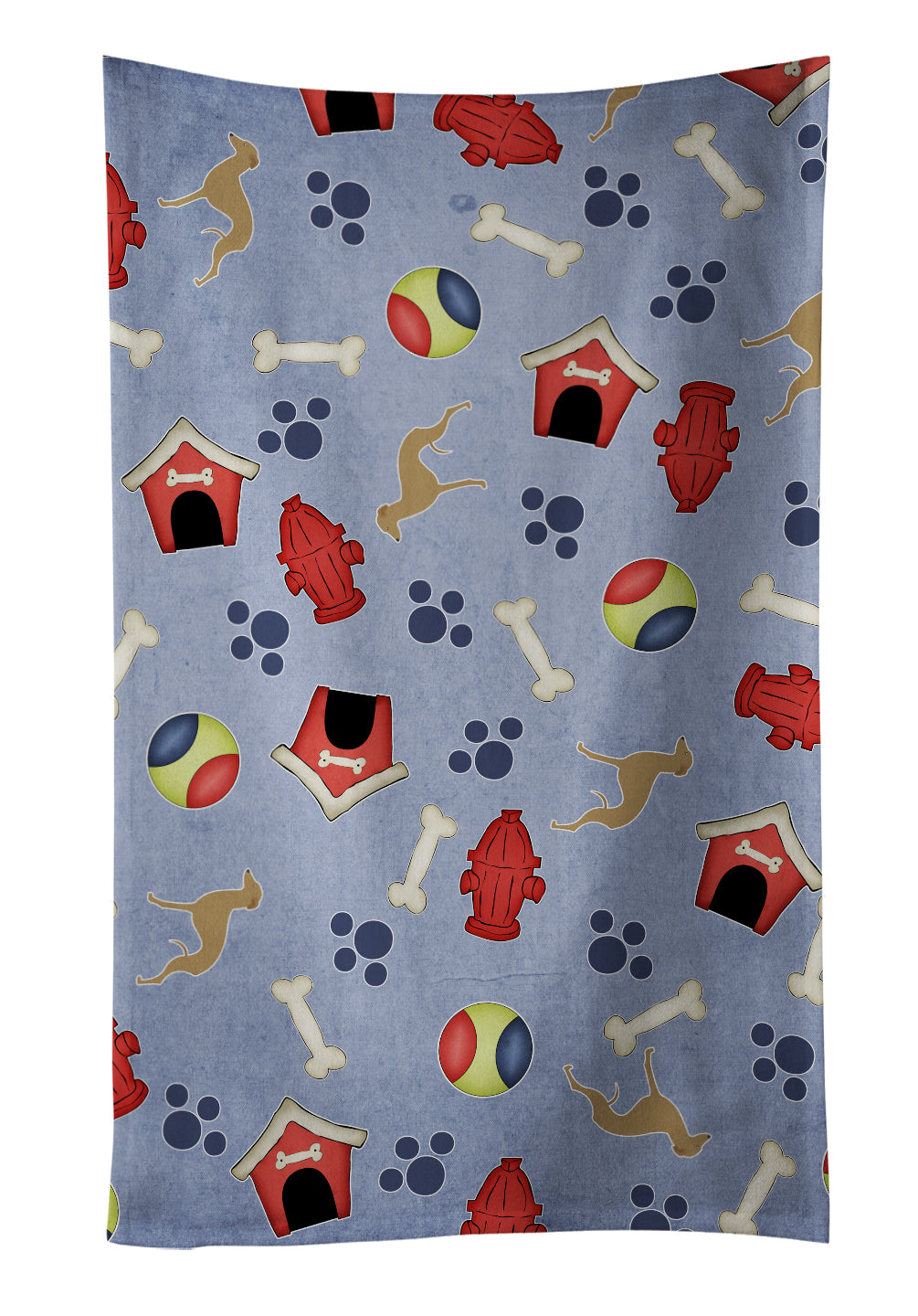 Italian Greyhound Dog House Collection Kitchen Towel Velour Plush Front and Cotton Loop Back Machine Washable