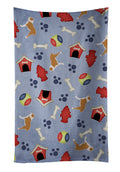 Central Asian Shepherd Dog Dog House Collection Kitchen Towel Velour Plush Front and Cotton Loop Back Machine Washable
