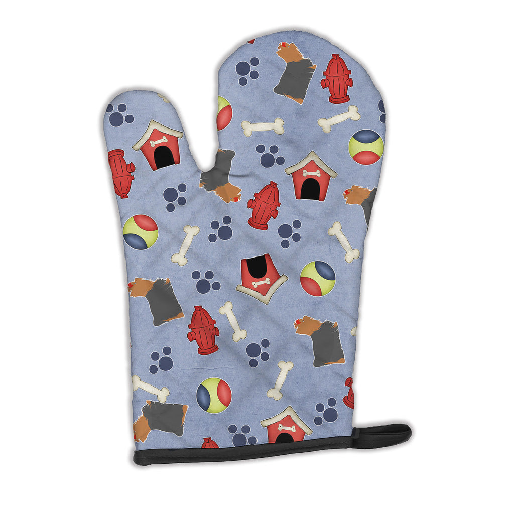 Yorkshire Terrier Yorkie Dog House Collection Oven Mitt Heat Resistant Thick Oven Mitt for Hot Pans and Oven, Kitchen Mitt Protect Hands, Cooking Baking Glove