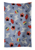 Maltese Dog House Collection Kitchen Towel Velour Plush Front and Cotton Loop Back Machine Washable