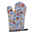 Pekingese Dog House Collection Oven Mitt Heat Resistant Thick Oven Mitt for Hot Pans and Oven, Kitchen Mitt Protect Hands, Cooking Baking Glove