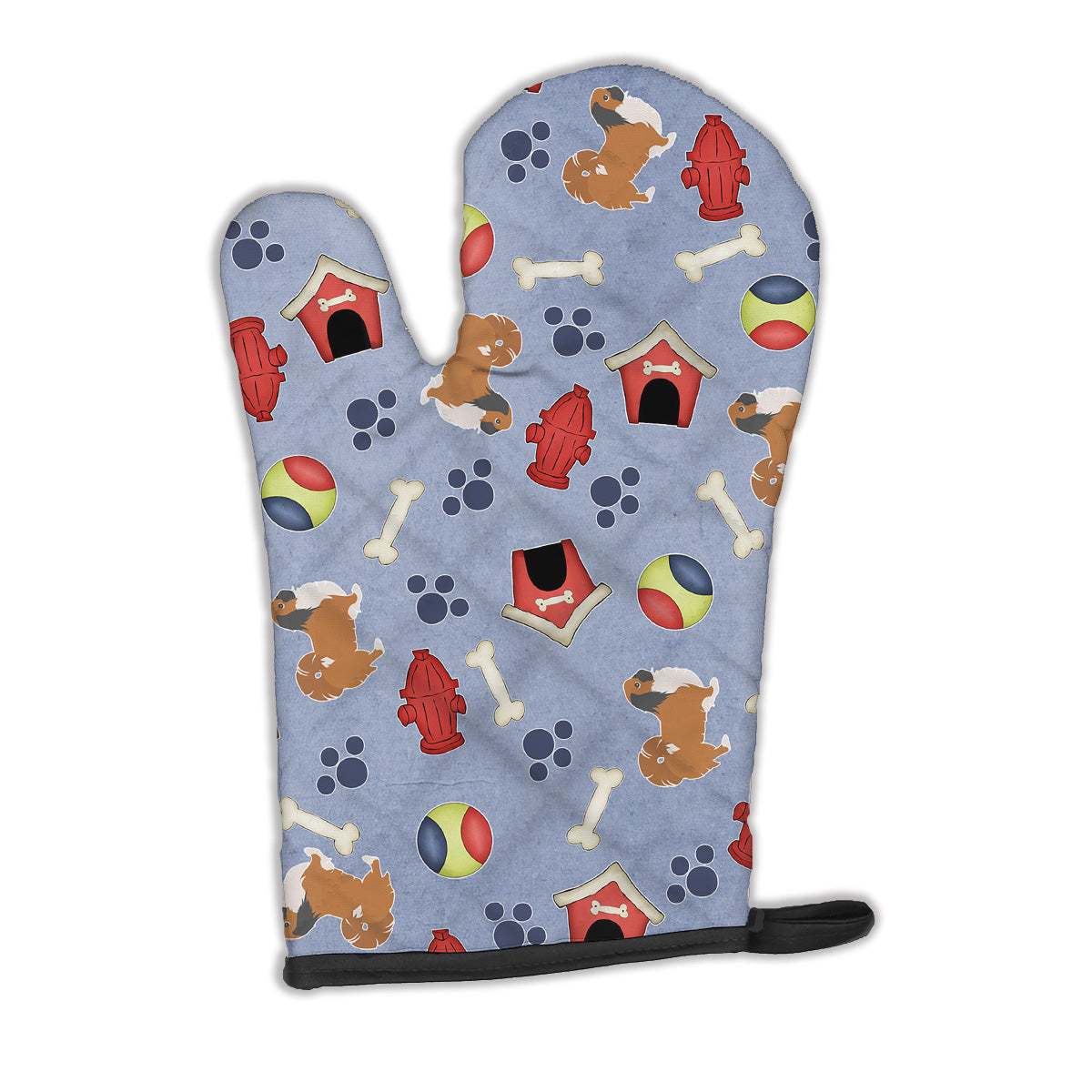 Pekingese Dog House Collection Oven Mitt Heat Resistant Thick Oven Mitt for Hot Pans and Oven, Kitchen Mitt Protect Hands, Cooking Baking Glove