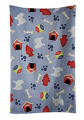 Samoyed Dog House Collection Kitchen Towel Velour Plush Front and Cotton Loop Back Machine Washable