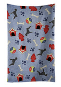 Giant Schnauzer Dog House Collection Kitchen Towel Velour Plush Front and Cotton Loop Back Machine Washable