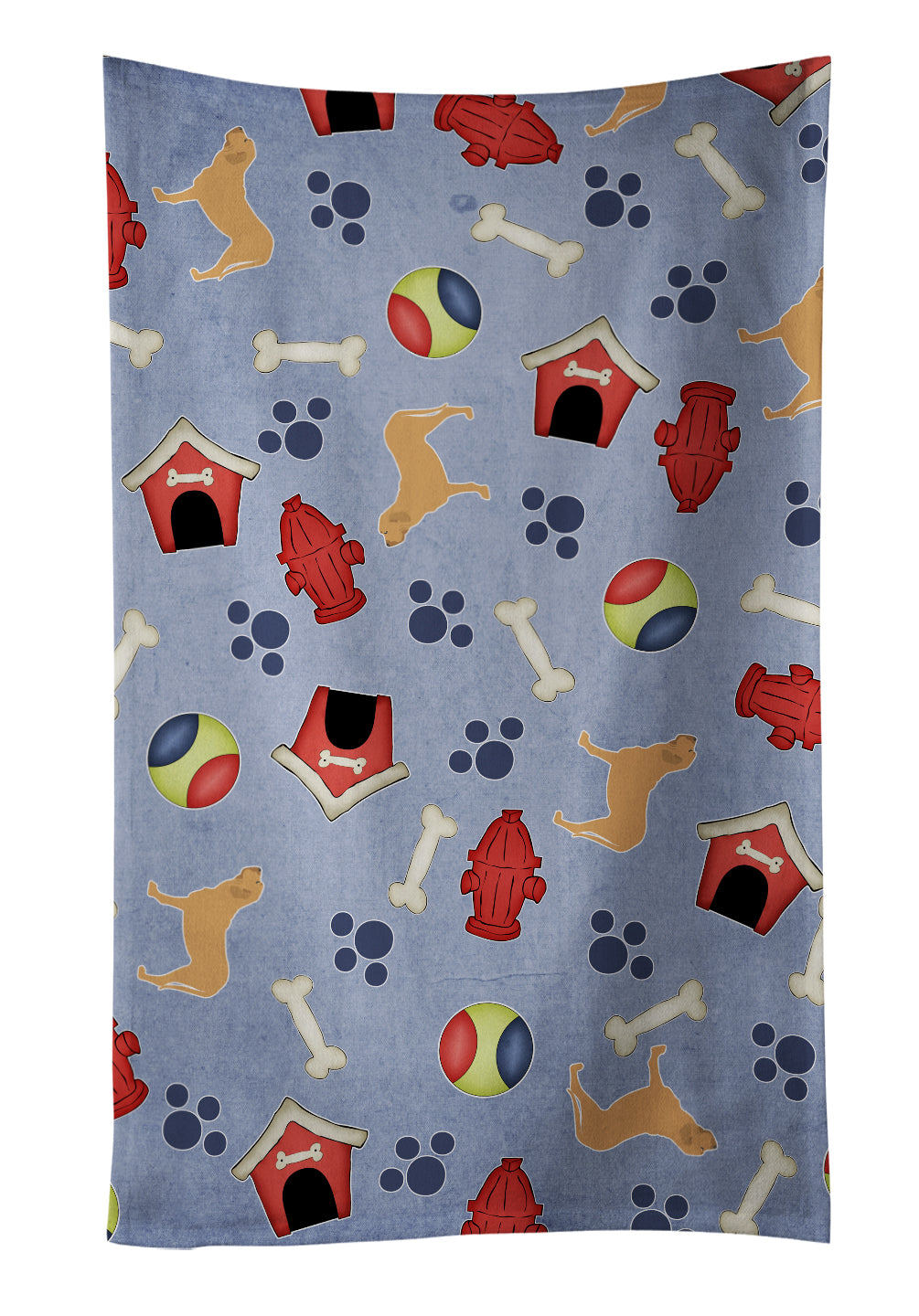 Fila Brasileiro Dog House Collection Kitchen Towel Velour Plush Front and Cotton Loop Back Machine Washable