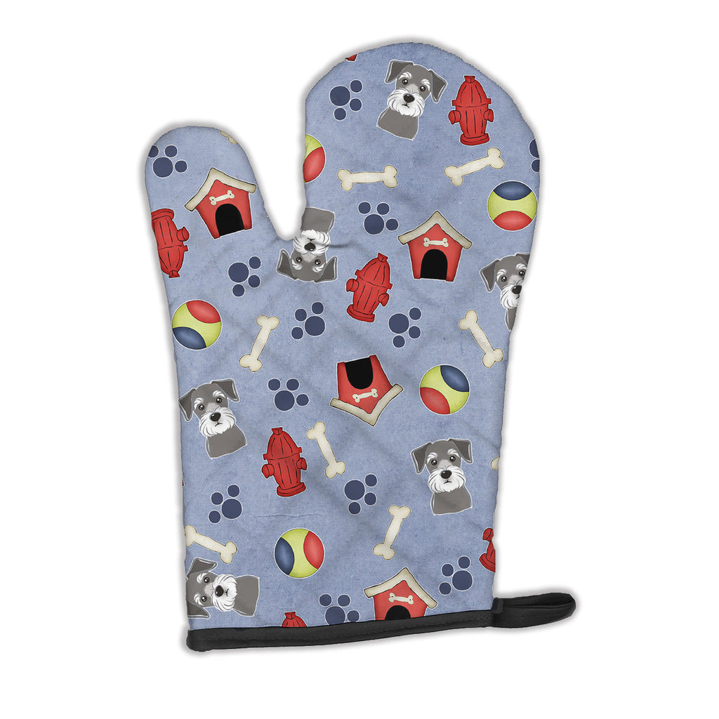 Dog House Collection Schnauzer Oven Mitt Heat Resistant Thick Oven Mitt for Hot Pans and Oven, Kitchen Mitt Protect Hands, Cooking Baking Glove