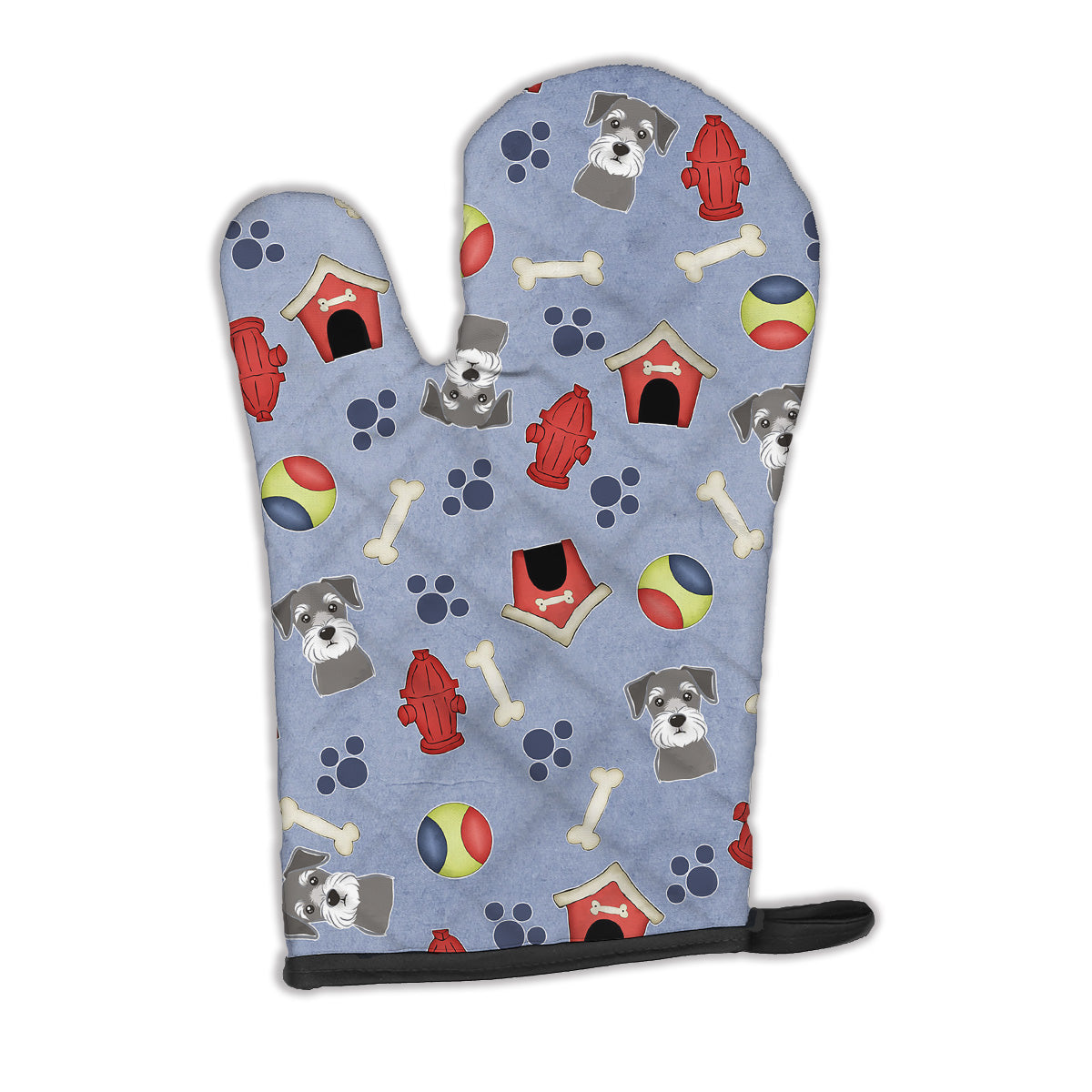 Dog House Collection Schnauzer Oven Mitt Heat Resistant Thick Oven Mitt for Hot Pans and Oven, Kitchen Mitt Protect Hands, Cooking Baking Glove