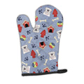 Dog House Collection White English Bulldog  Oven Mitt Heat Resistant Thick Oven Mitt for Hot Pans and Oven, Kitchen Mitt Protect Hands, Cooking Baking Glove