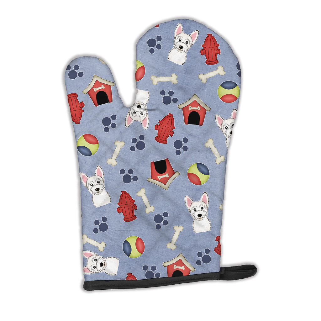 Dog House Collection Westie Oven Mitt Heat Resistant Thick Oven Mitt for Hot Pans and Oven, Kitchen Mitt Protect Hands, Cooking Baking Glove