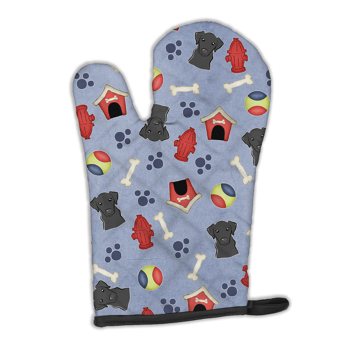 Dog House Collection Black Labrador Oven Mitt Heat Resistant Thick Oven Mitt for Hot Pans and Oven, Kitchen Mitt Protect Hands, Cooking Baking Glove