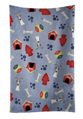 Dog House Collection Italian Greyhound Kitchen Towel Velour Plush Front and Cotton Loop Back Machine Washable