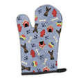 Dog House Collection Min Pin Oven Mitt Heat Resistant Thick Oven Mitt for Hot Pans and Oven, Kitchen Mitt Protect Hands, Cooking Baking Glove