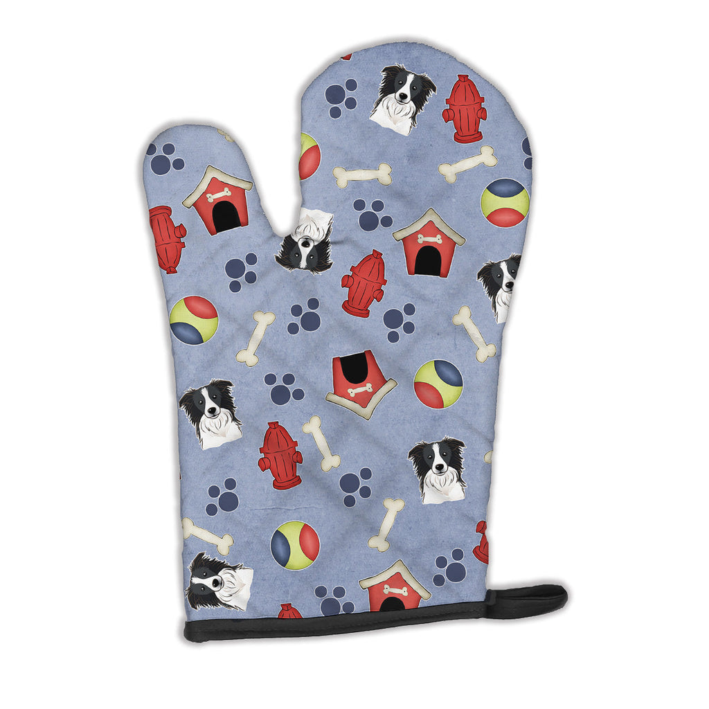 Dog House Collection Border Collie Oven Mitt Heat Resistant Thick Oven Mitt for Hot Pans and Oven, Kitchen Mitt Protect Hands, Cooking Baking Glove