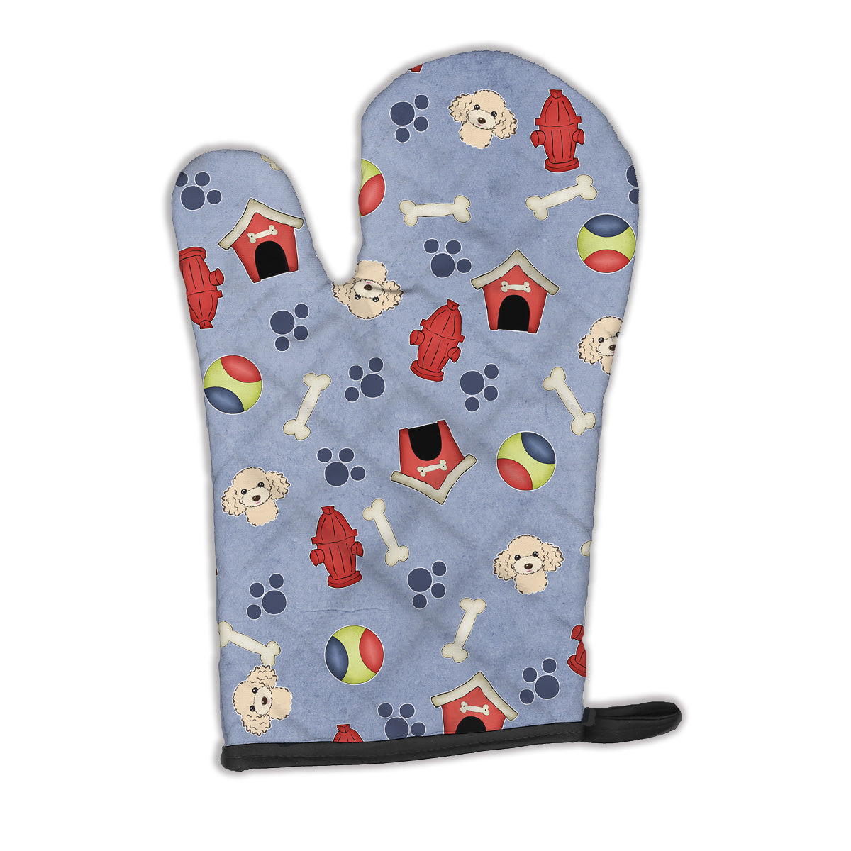 Dog House Collection Buff Poodle Oven Mitt Heat Resistant Thick Oven Mitt for Hot Pans and Oven, Kitchen Mitt Protect Hands, Cooking Baking Glove