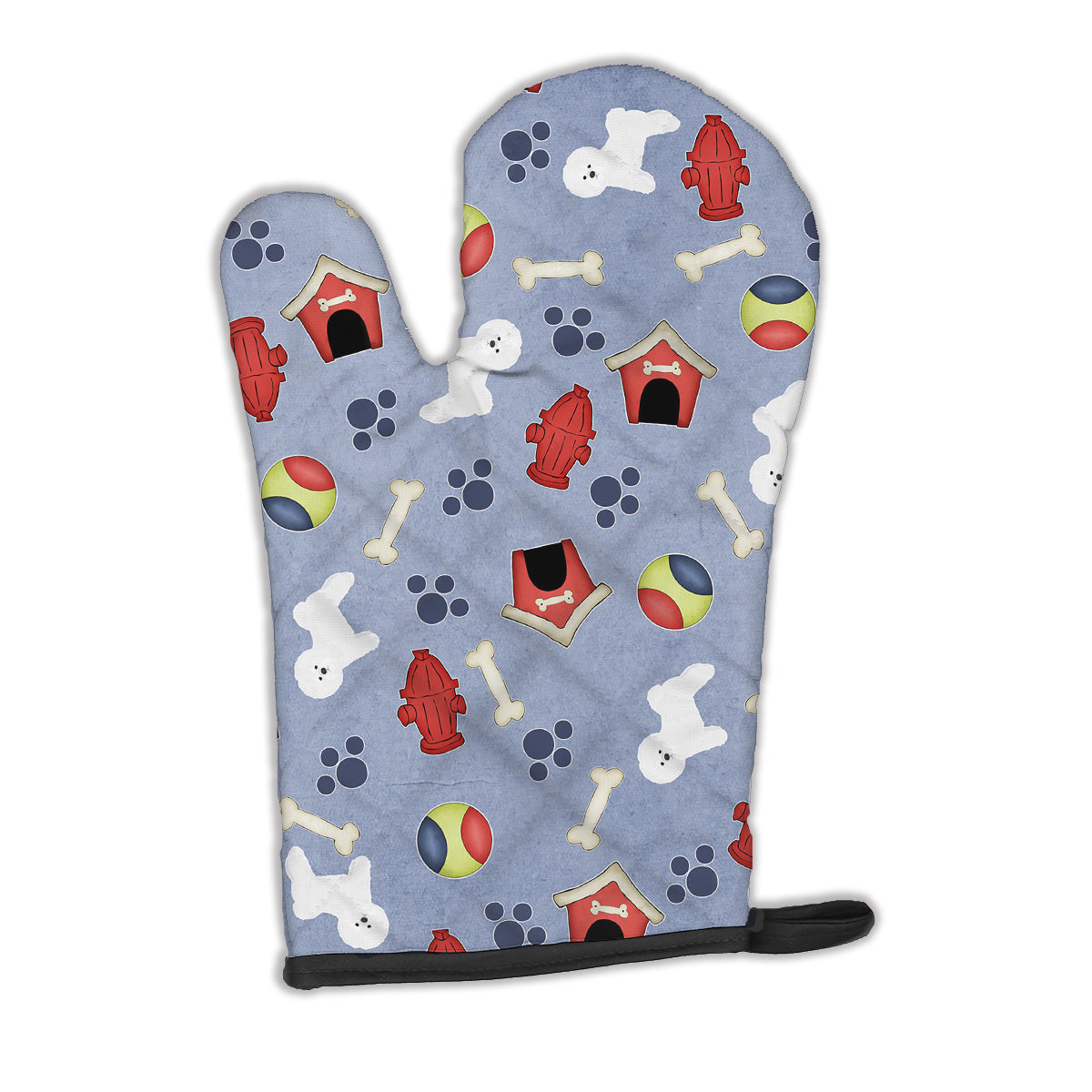 Dog House Collection Bichon Frise Oven Mitt Heat Resistant Thick Oven Mitt for Hot Pans and Oven, Kitchen Mitt Protect Hands, Cooking Baking Glove