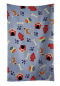 Dog House Collection Boxer Kitchen Towel Velour Plush Front and Cotton Loop Back Machine Washable