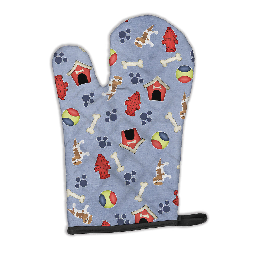 Dog House Collection Cavalier King Charles Spaniel Blenheim Oven Mitt Heat Resistant Thick Oven Mitt for Hot Pans and Oven, Kitchen Mitt Protect Hands, Cooking Baking Glove