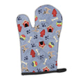 Dog House Collection Longhair Black  Tan Chihuahua #2 Oven Mitt Heat Resistant Thick Oven Mitt for Hot Pans and Oven, Kitchen Mitt Protect Hands, Cooking Baking Glove