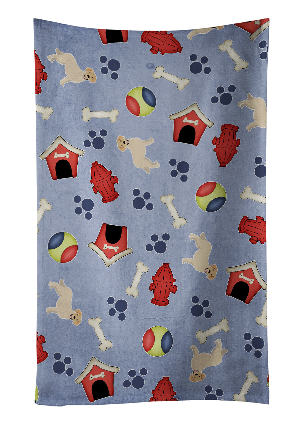 Dog House Collection Golden Retriever Kitchen Towel Velour Plush Front and Cotton Loop Back Machine Washable