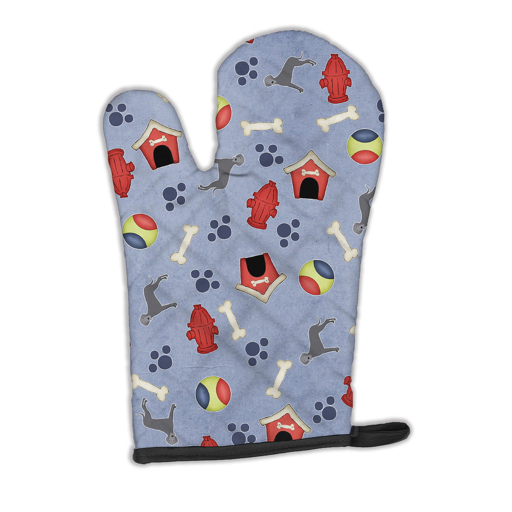 Dog House Collection Blue Natural Great Dane Oven Mitt Heat Resistant Thick Oven Mitt for Hot Pans and Oven, Kitchen Mitt Protect Hands, Cooking Baking Glove