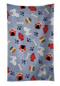 Dog House Collection Maltese Kitchen Towel Velour Plush Front and Cotton Loop Back Machine Washable